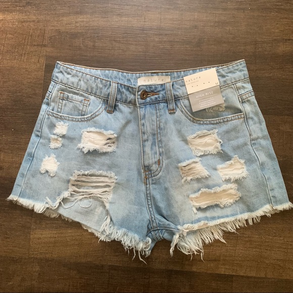 nature Pants - [Nature] NWT Distressed Shorts
